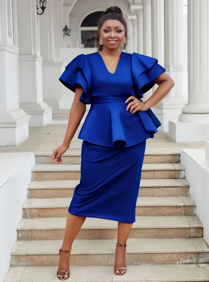 Robe élégante à volants pour femmes