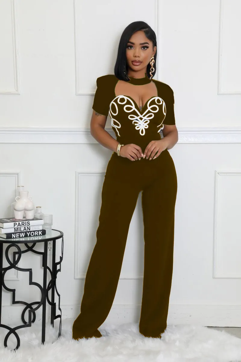 Combinaison élégante à manches courtes en patchwork pour femme GL