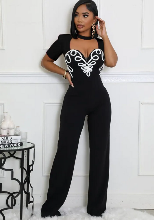 Combinaison élégante à manches courtes en patchwork pour femme GL