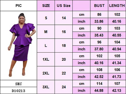 Robe élégante à volants pour femmes